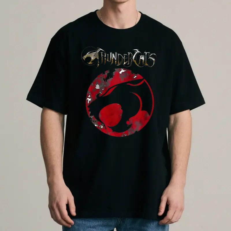 ThunderCats Streetwear Graphic T-Shirt Leopard Pattern Retro Tee
