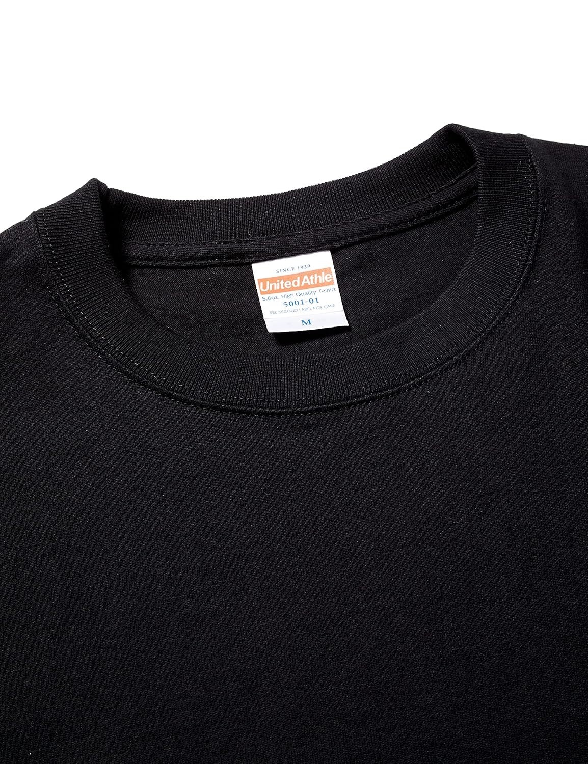 [US STOCK] United Athle 5.6oz Plain Short Sleeve T Shirt Black L New no tag gallery
