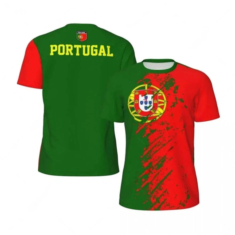 Portugal Flag Football Jersey Quick Dry Sports T-Shirt Men Women Top gallery