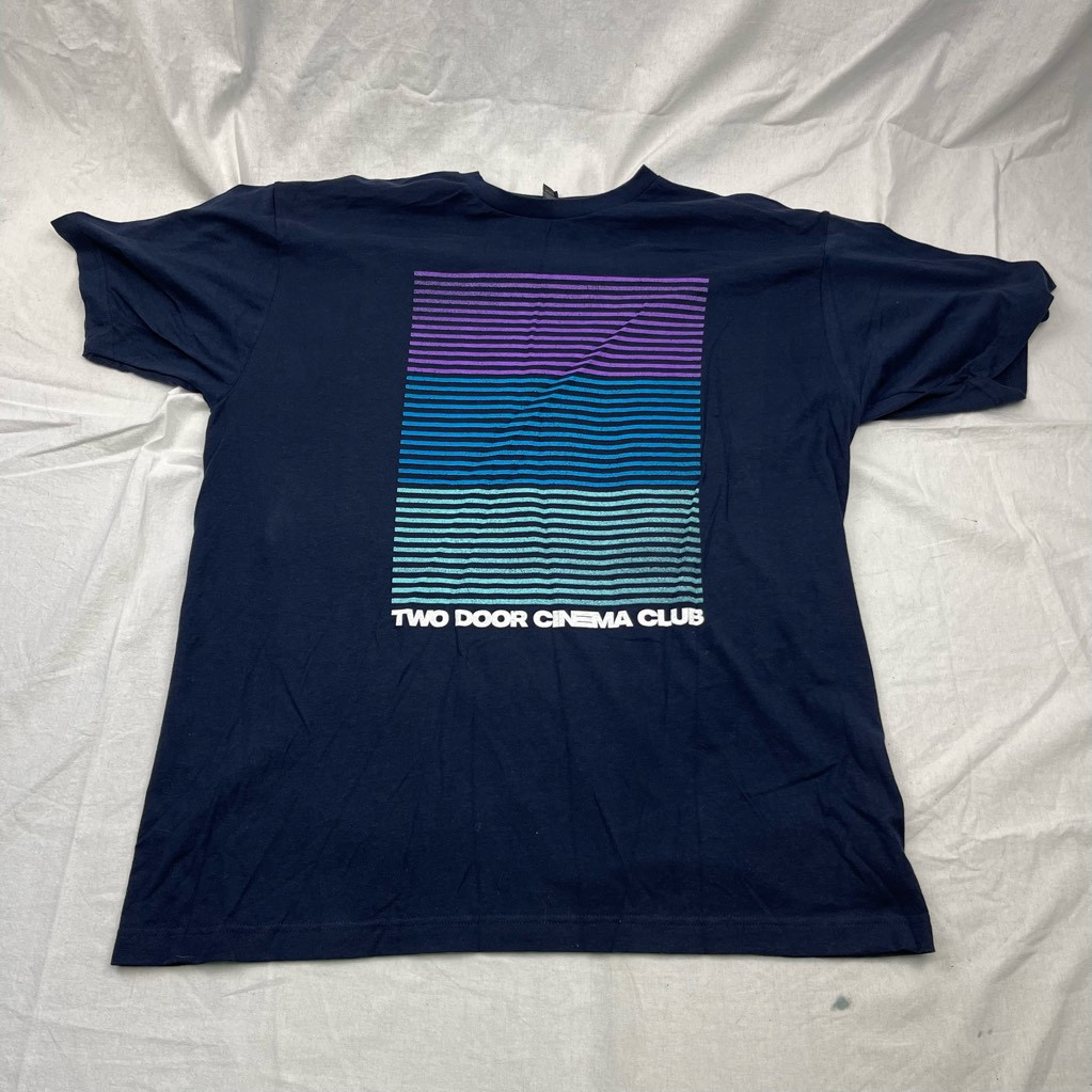 Tultex Mens Graphic T-Shirt Two Door Cinema Club Crew Neck Sportswear XL New