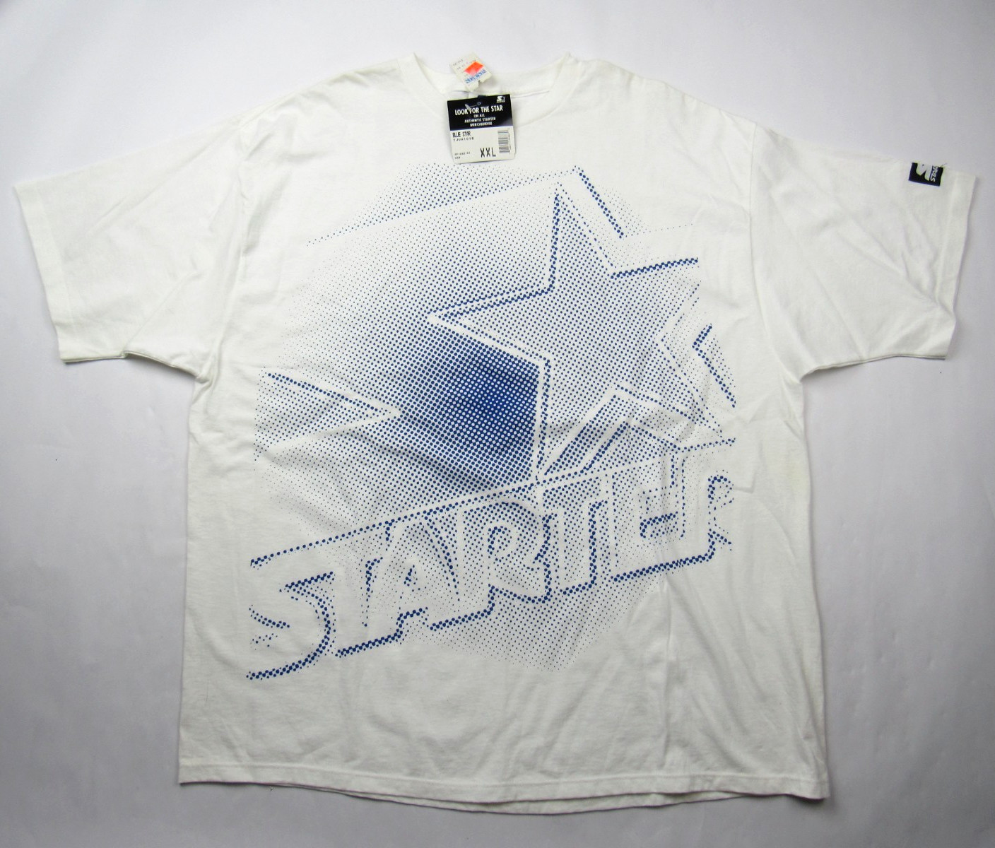 Vtg NOS NWT 90s Starter USA Made T Shirt Single Stitch XXL All Over Print Logo