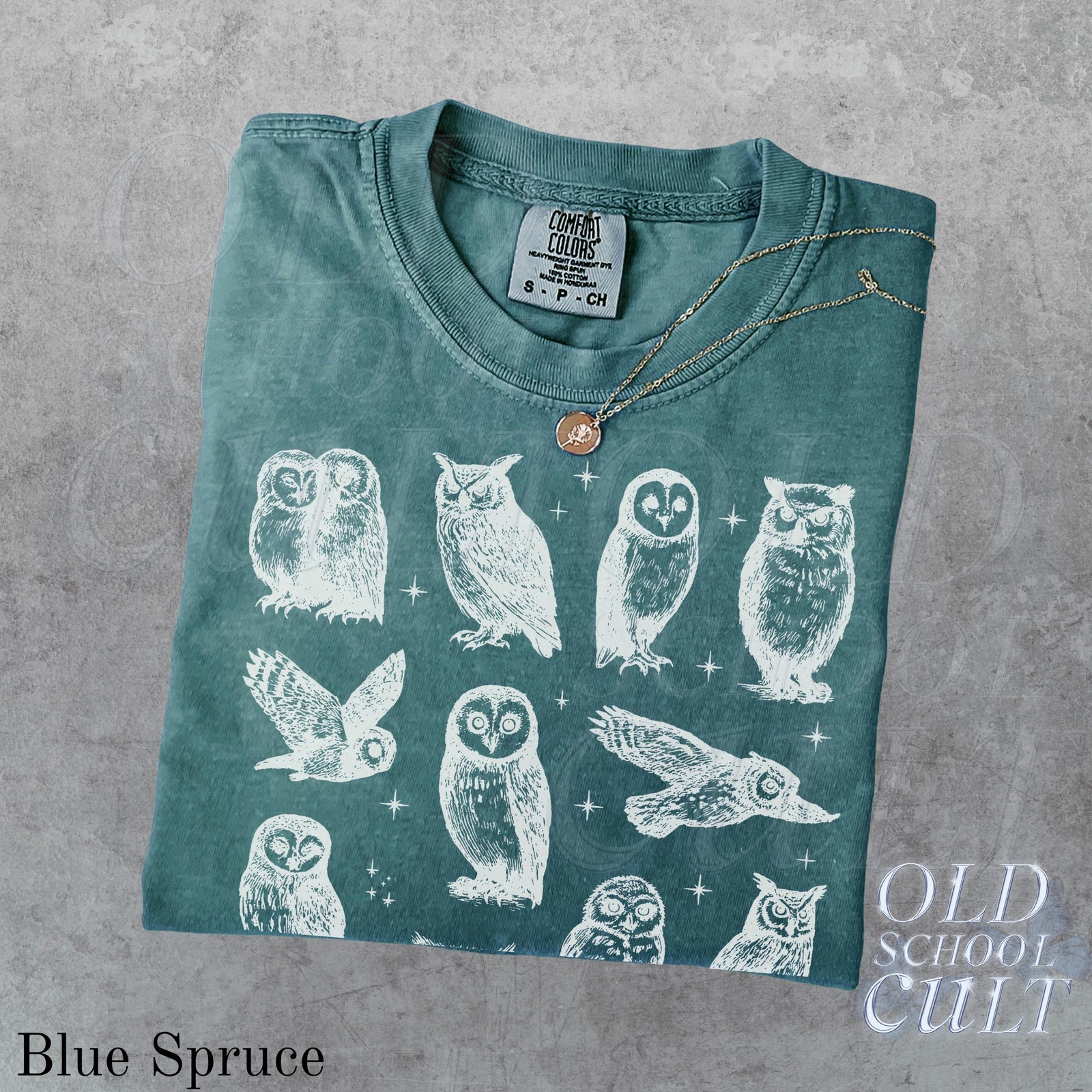 Owls 90s Comfort Colors Vintage Tattoo Style Tshirt, Retro Mythical Owl Lovers gallery