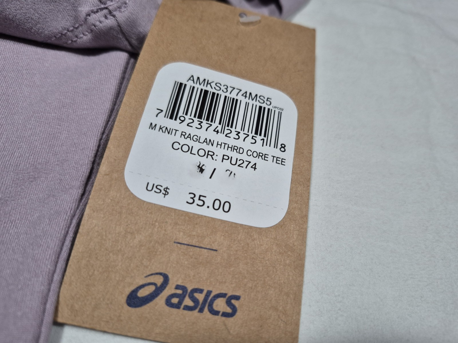 Asics Mens Knit Raglan Hydro Core Tech Sports Training Gym Tee Shirt Adobe Pink gallery