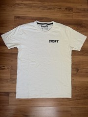 ‘Routine is the enemy’ Crossfit cream T-Shirt Men Size Large