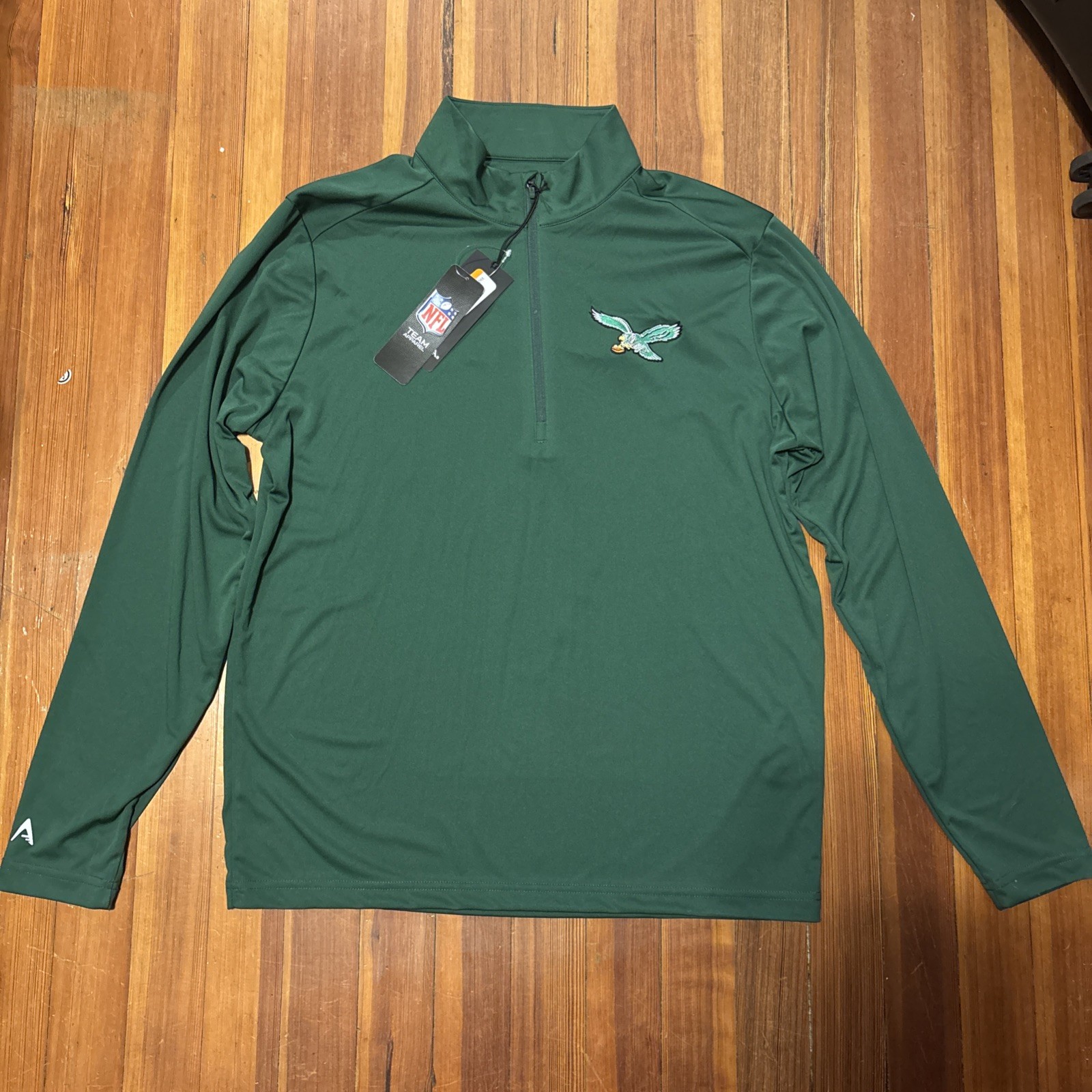 Antigua Philadelphia Eagles 1/4 Zip Pullover Jacket Green Men’s M NFL