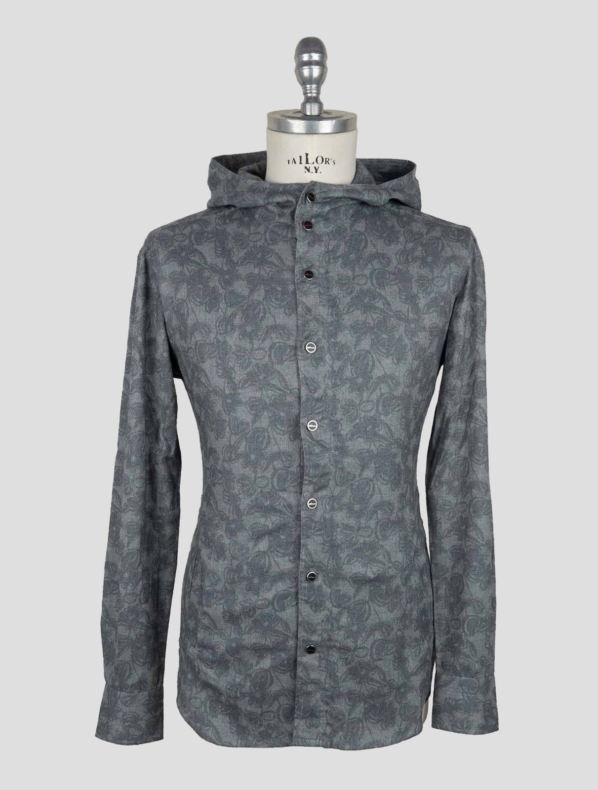 NEW KITON GRAY COTTON SHIRT MARIANO EU 56 – US 46 – 2XL KME48