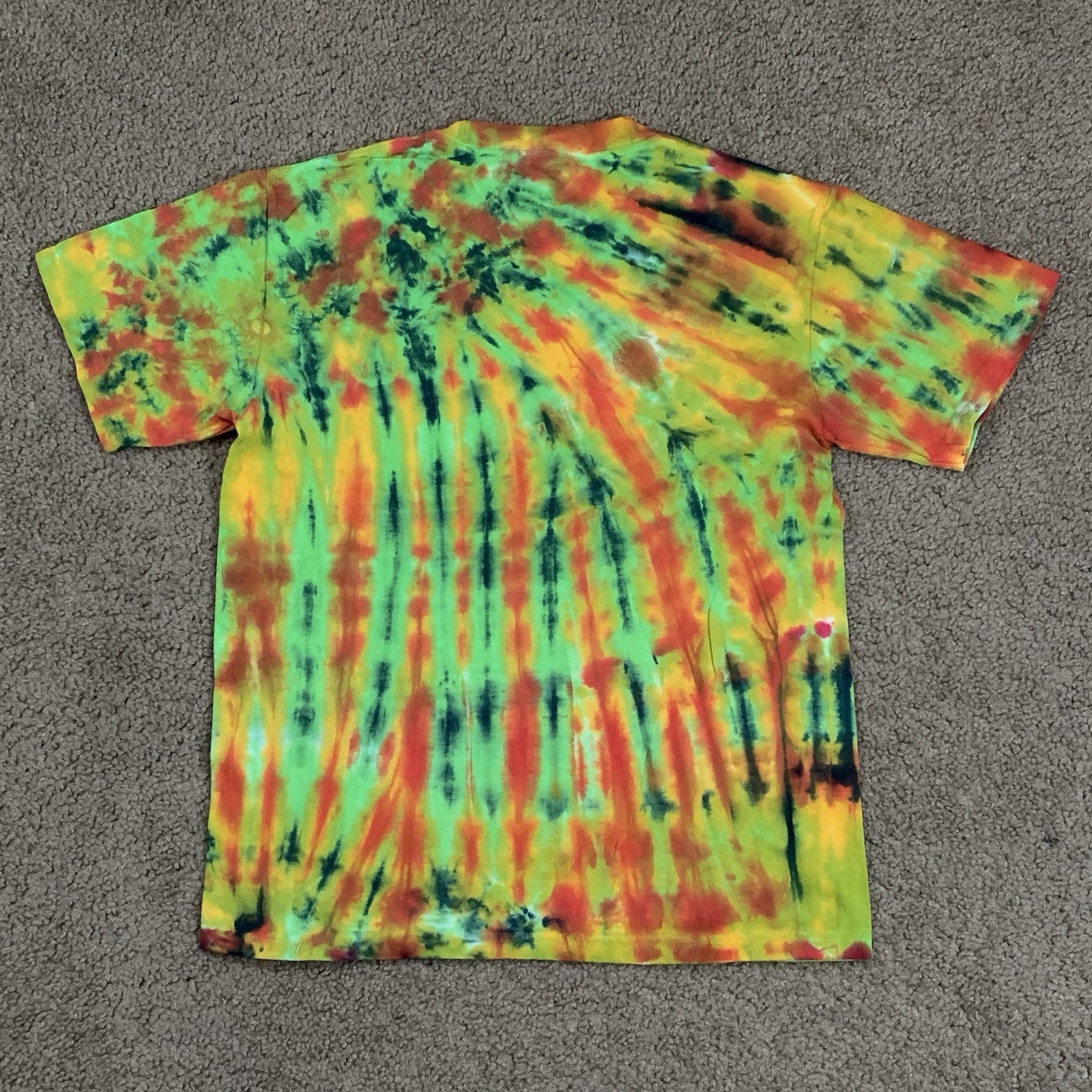 Adult Small Tie Dye Short Sleeve Shirt Rasta Hippie Trippy Retro Psychedelic gallery