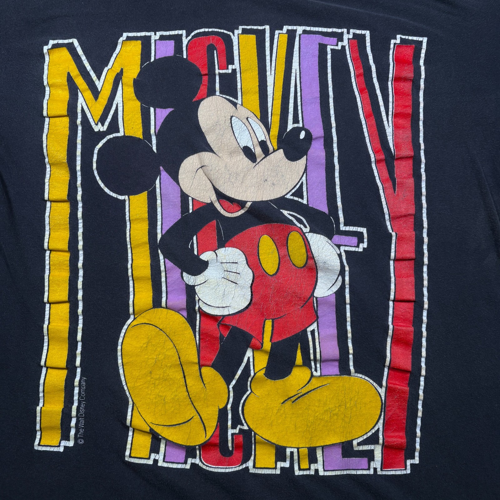 Vintage 90s LVM Sleepwear Mickey Mouse Iconic T-Shirt Mens OSFA Single Stitch gallery