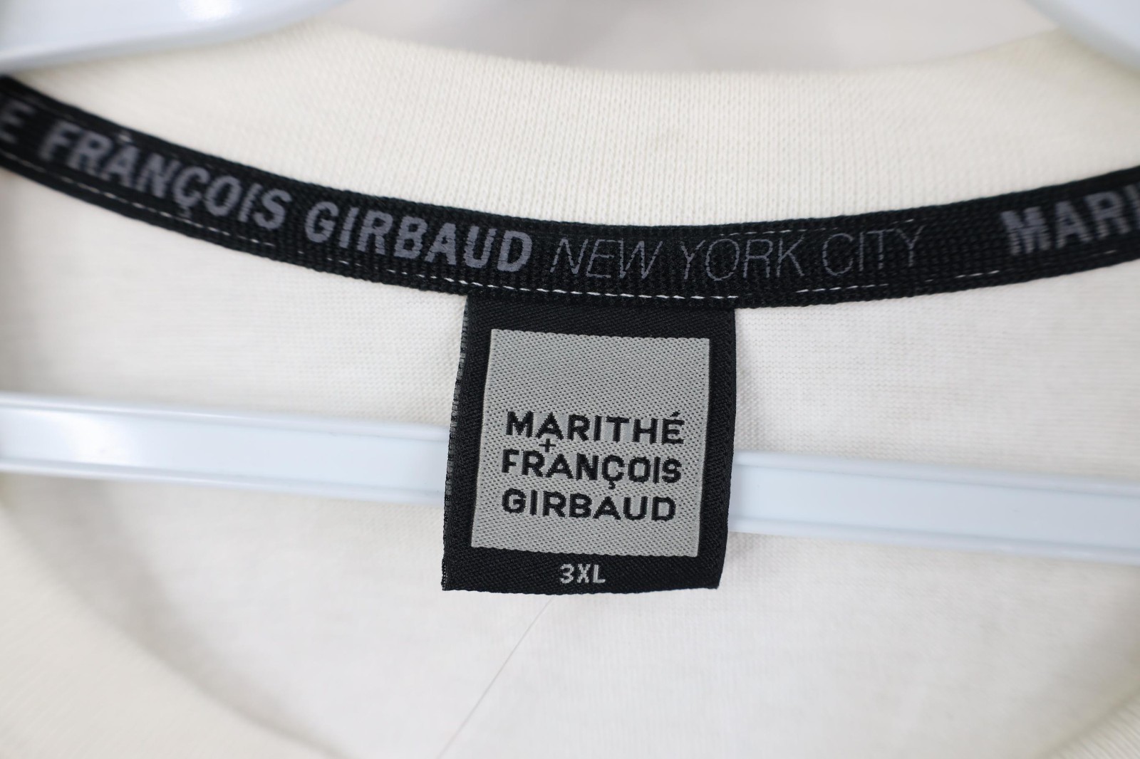Deadstock Vintage 90s Marithe Francois Girbaud Mens 3XL Chain Link T-Shirt White gallery