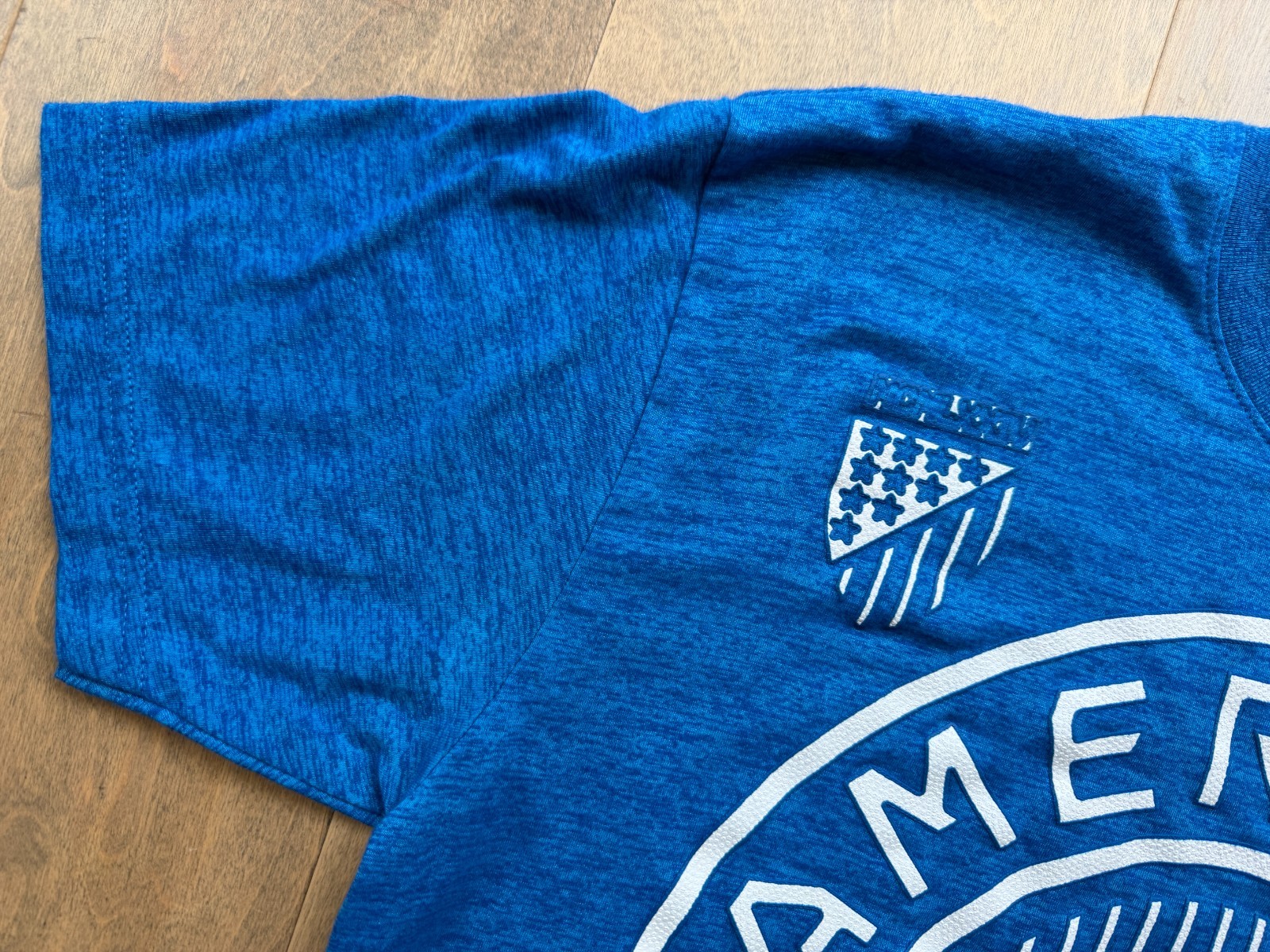 American Fighter Premium Athletics Blue 50/50 Cotton Poly Blend T-Shirt Men's XL gallery