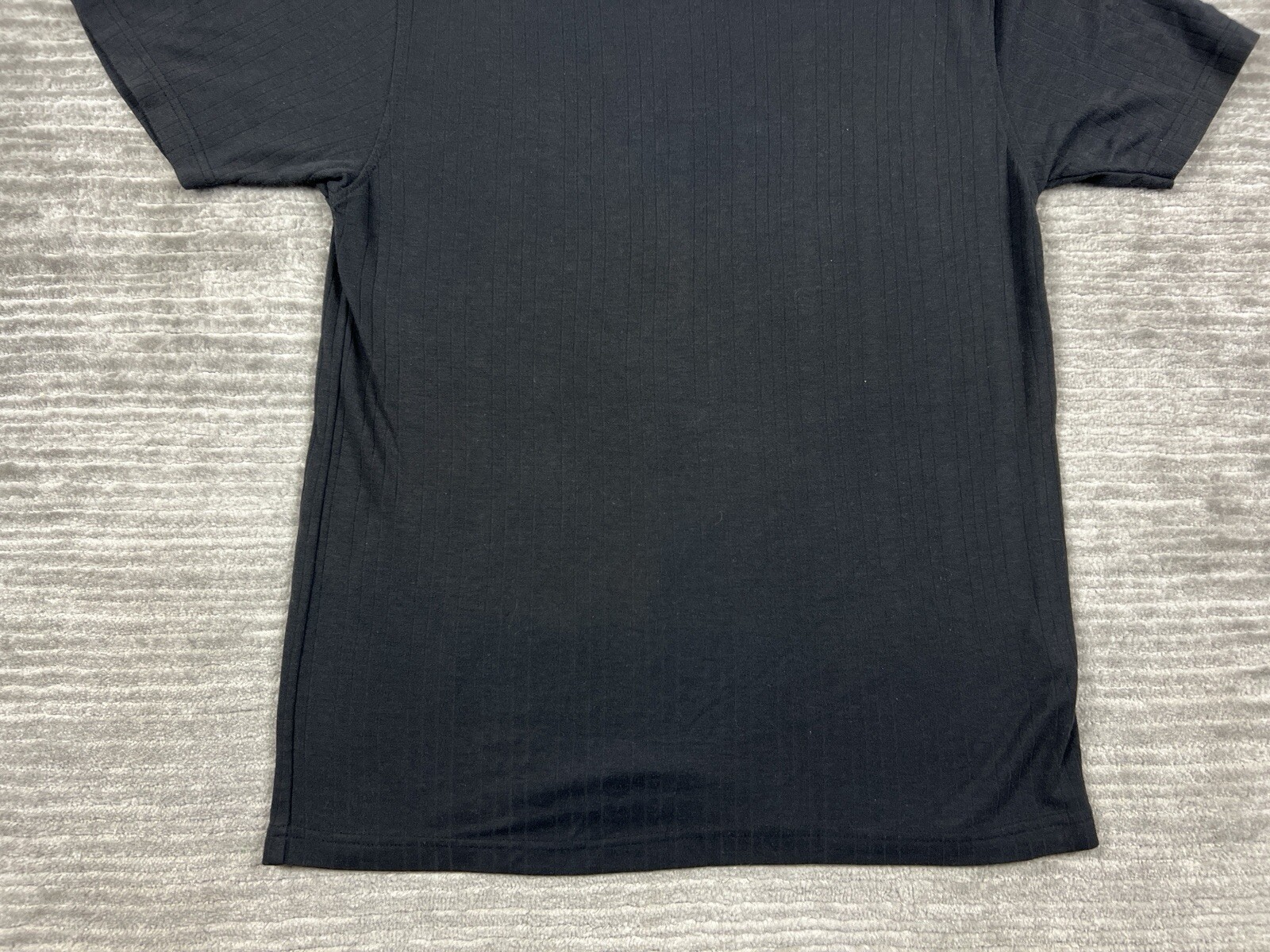 Vintage Knightsbridge Shirt Mens Medium Black Short Sleeve Rayon Blend gallery