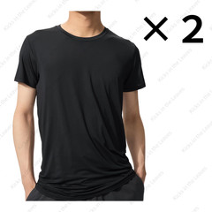 [2PCS SAME COLOR] UNIQLO AIRism Crew Neck T-shirt XS-4XL Men 482519 Japan NWT