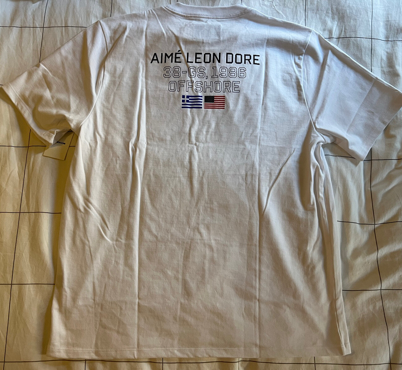 Aime Leon Dore ALD 38-GS Offshore Tee 1986 Technohull Logo Bright White XXL SS23 gallery