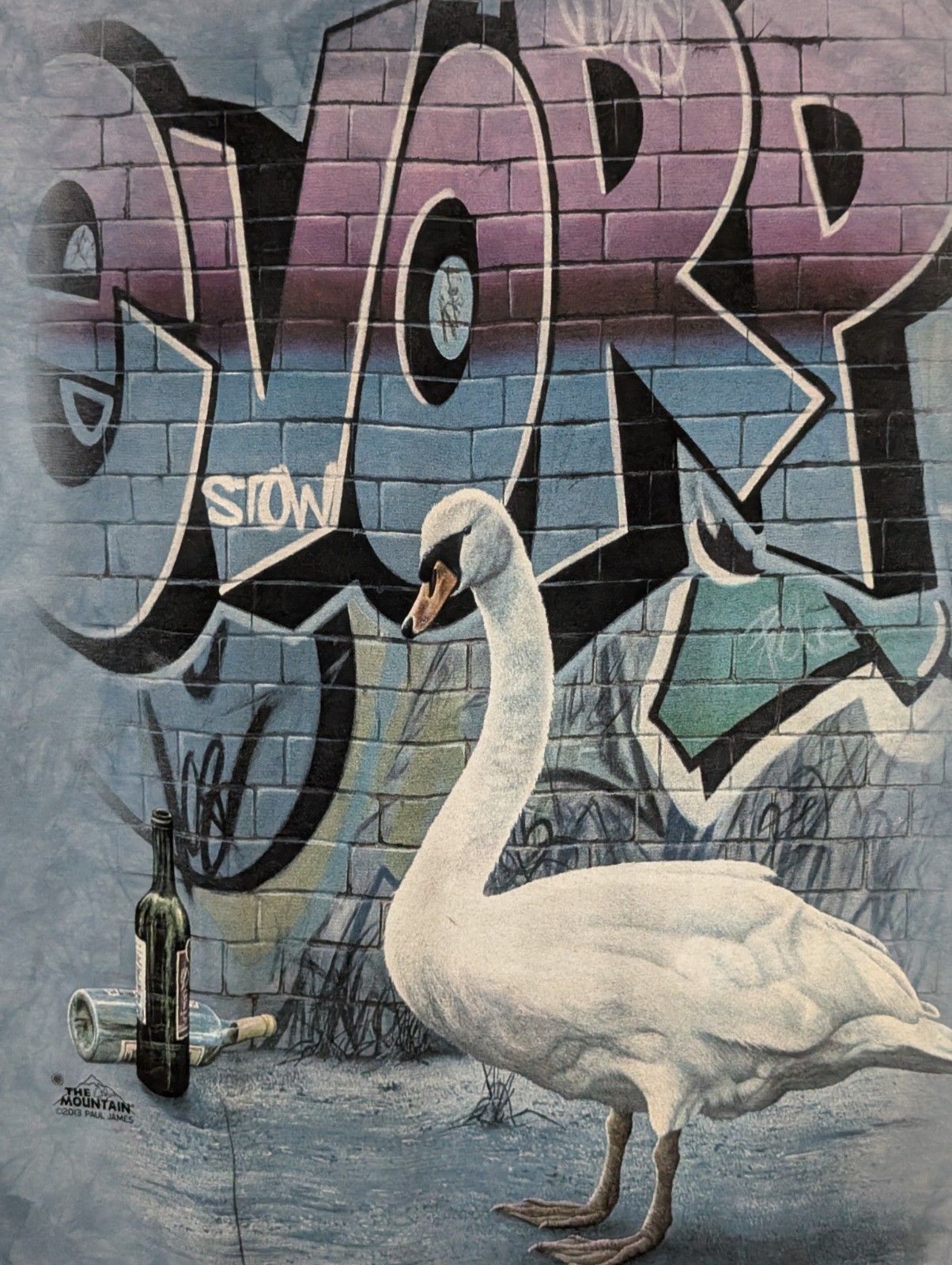 The Mountain Mens T-shirt Blue Up The Swannee Swan Quail Hallow Tag XL #3446