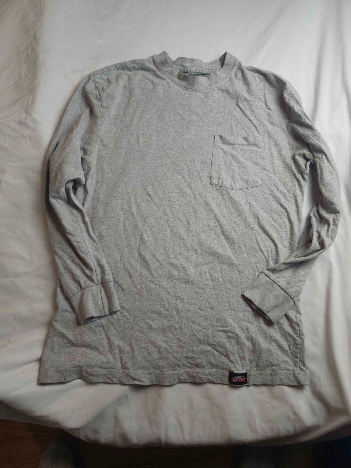 Genuine Dickies Pocket T-Shirt Mens Large Gray Utility Streetwear Long Sleeve gallery