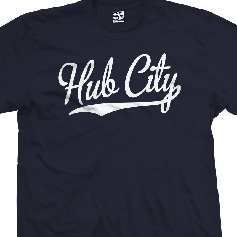 Hub City Script Tail Shirt | Compton CPT Baseball Text Unisex