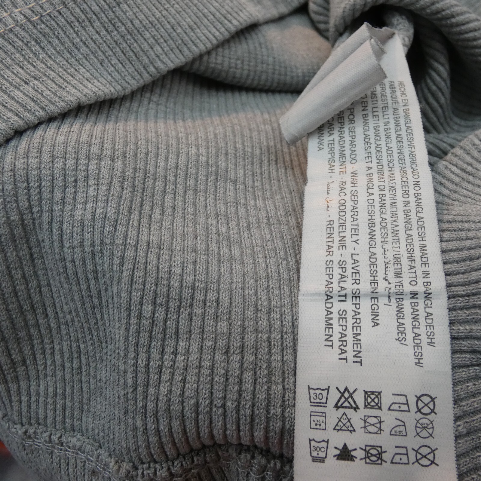 ZARA Mens Grey T Shirt Ribbed Cotton Short Sleeve Minimalist Everyday Casual L gallery