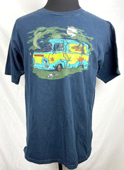 Tee Fury Scooby-Doo Glow-in-Dark Spooky Mystery Machine Navy Blue S/S T-Shirt L