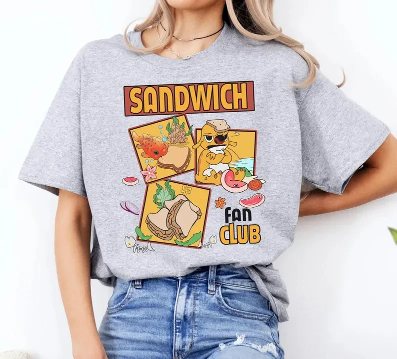 Lilo and Stitch Pudge the Fish and Reuben Sandwich Fan Club T-Shirt gallery