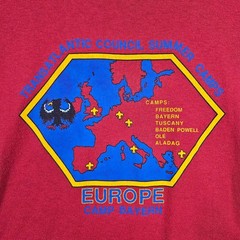 Vintage Jerzees Transatlantic Council Summer Camps Europe T-Shirt Men’s Size L