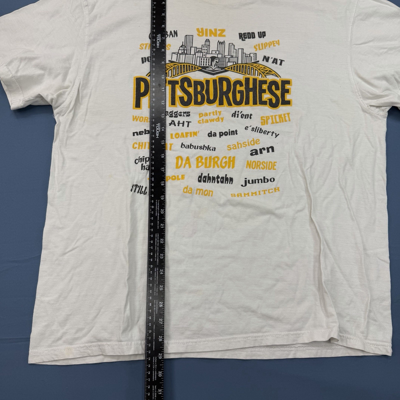 Vtg Pittsburgh Slang T-shirt Mens XL Pittsburghese Pixburgh Travel White Ads gallery