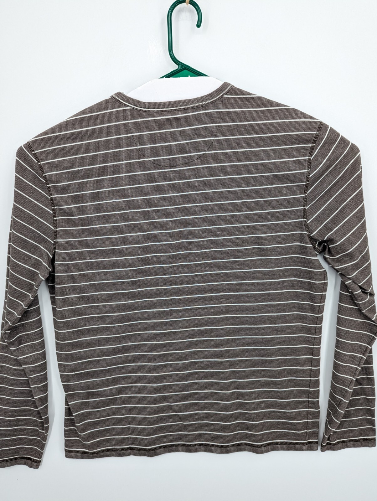PRANA Men's Striped Keller Long Sleeve Crew Neck Knit Top Shirt Gray Brown XL gallery