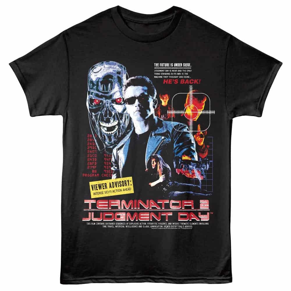 Terminator 2 Viewer Advisory Men's T Shirt gallery