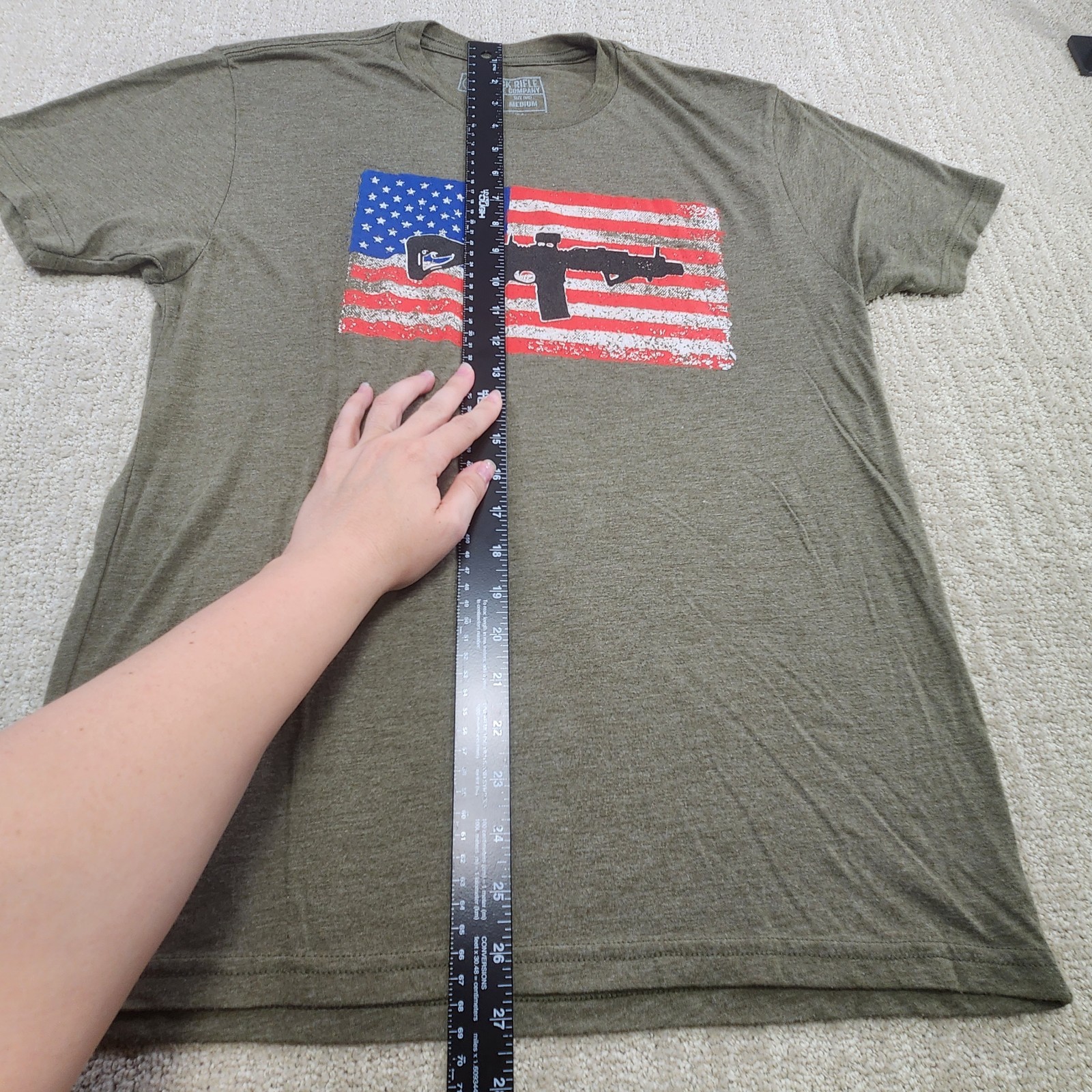 Black Rifle Coffee Company Shirt Men Medium Stretch Quick Dry Military Green USA gallery