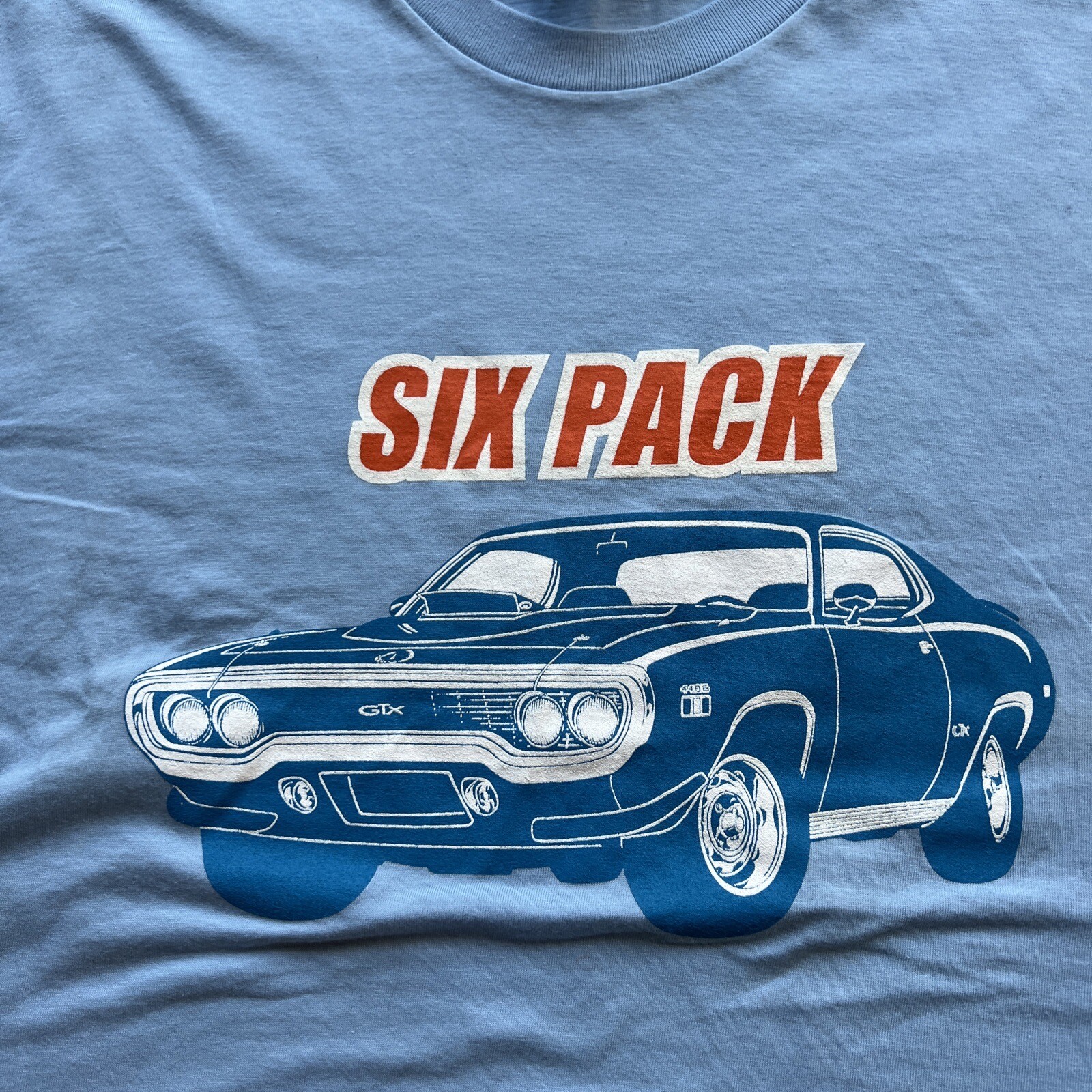 Plymouth Road Runner GTX T Shirt Mens L Blue Six Pack 440 Mopar Muscle Car NWT gallery