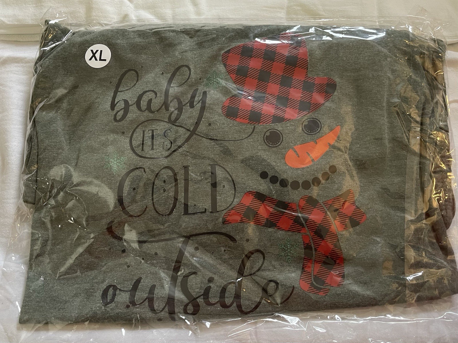 Holiday/Christmas/Winter/Snowman/Baby. It’s Cold Outside T-Shirt. gallery