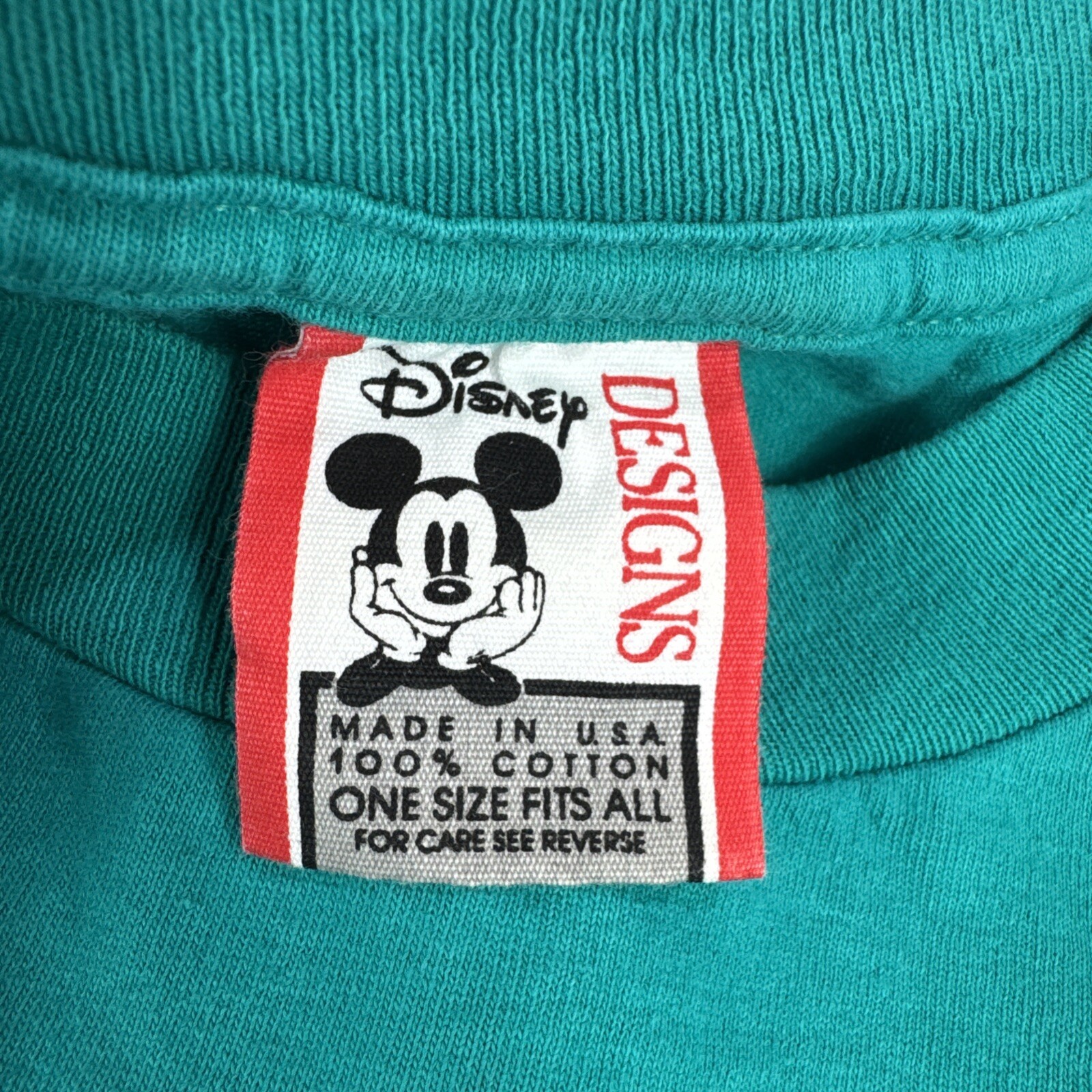 Disney Designs Magic Music Days T-Shirt Green Crewneck OSFA Y2K 90s Made in USA gallery