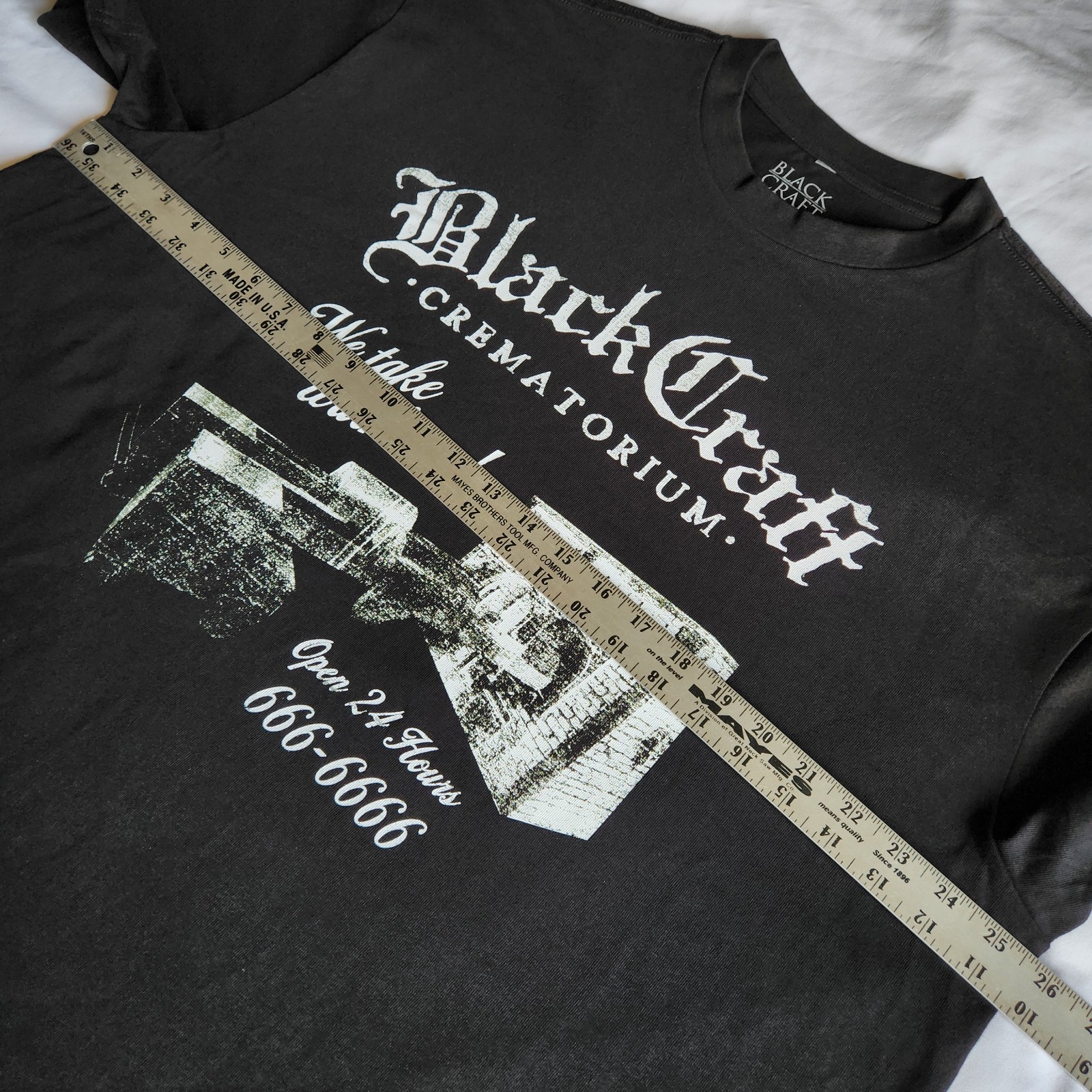 BlackCraft Cult Crematorium Death Grunge Lrg Oversized Crew Neck Graphic T-Shirt gallery