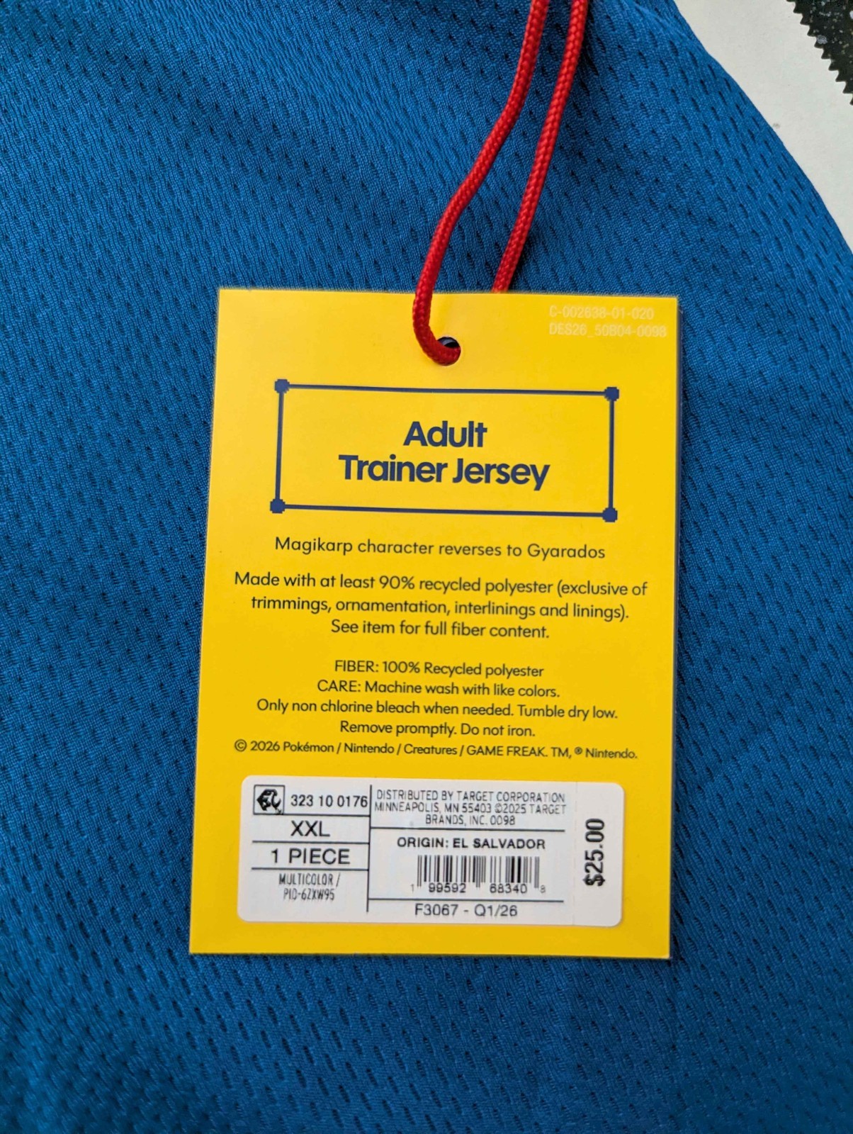 Pokemon X Target Adult Reversible Jersey Gyarados & Magikarp XXL IN HAND NEW gallery