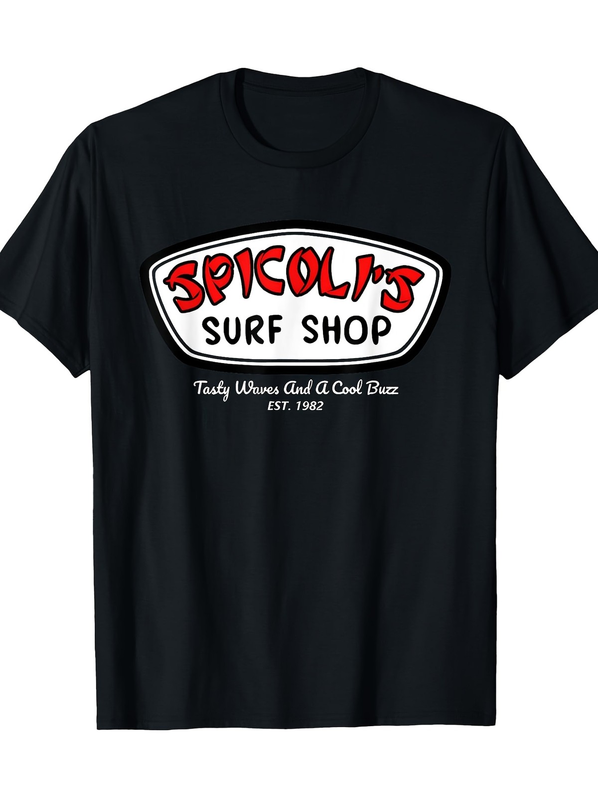 SPICOLI'S SURF SHOP Tasty Waves And A Cool Buzz funny design 220gT-shirt 10 gallery