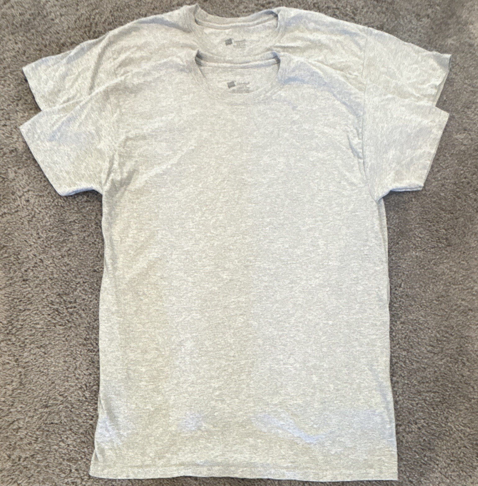 Hanes ComfortSoft Men's Lot of 2 Gray Cotton Crew Neck Tagless T-Shirt XL gallery