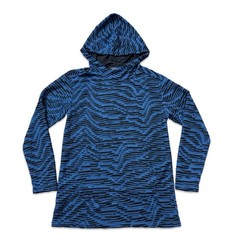 SHRINE GOTHIC DECAYED SHREDDED MATRIX BLUE BURNING MAN RAVE TECHNO SHIRT HOODIE