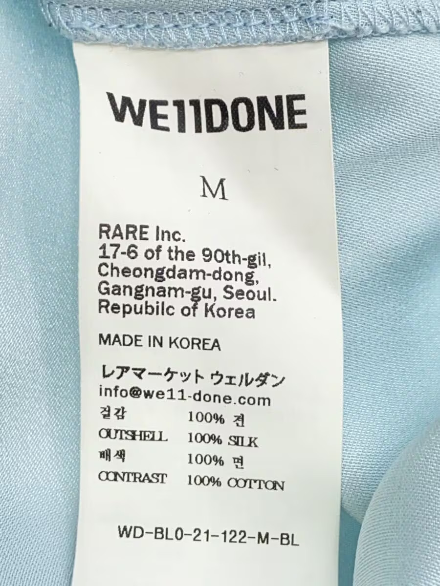 WE11DONE Long Sleeve Shirt M BLU wD BL0 21 122 M BL gallery