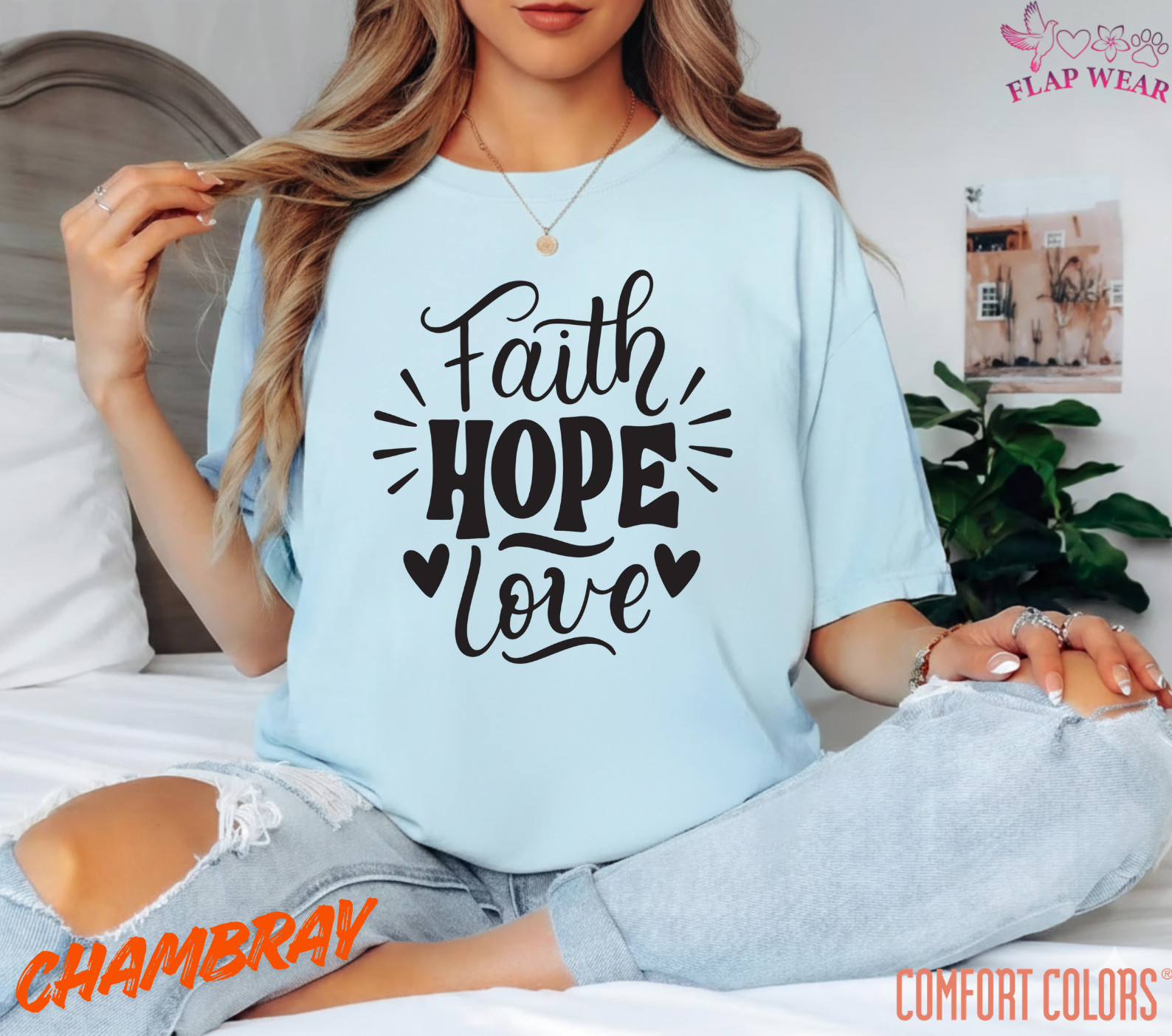 Unisex Retro Faith Hope T-Shirt, Men T shirt,Women T shirt Gift Religion Top gallery
