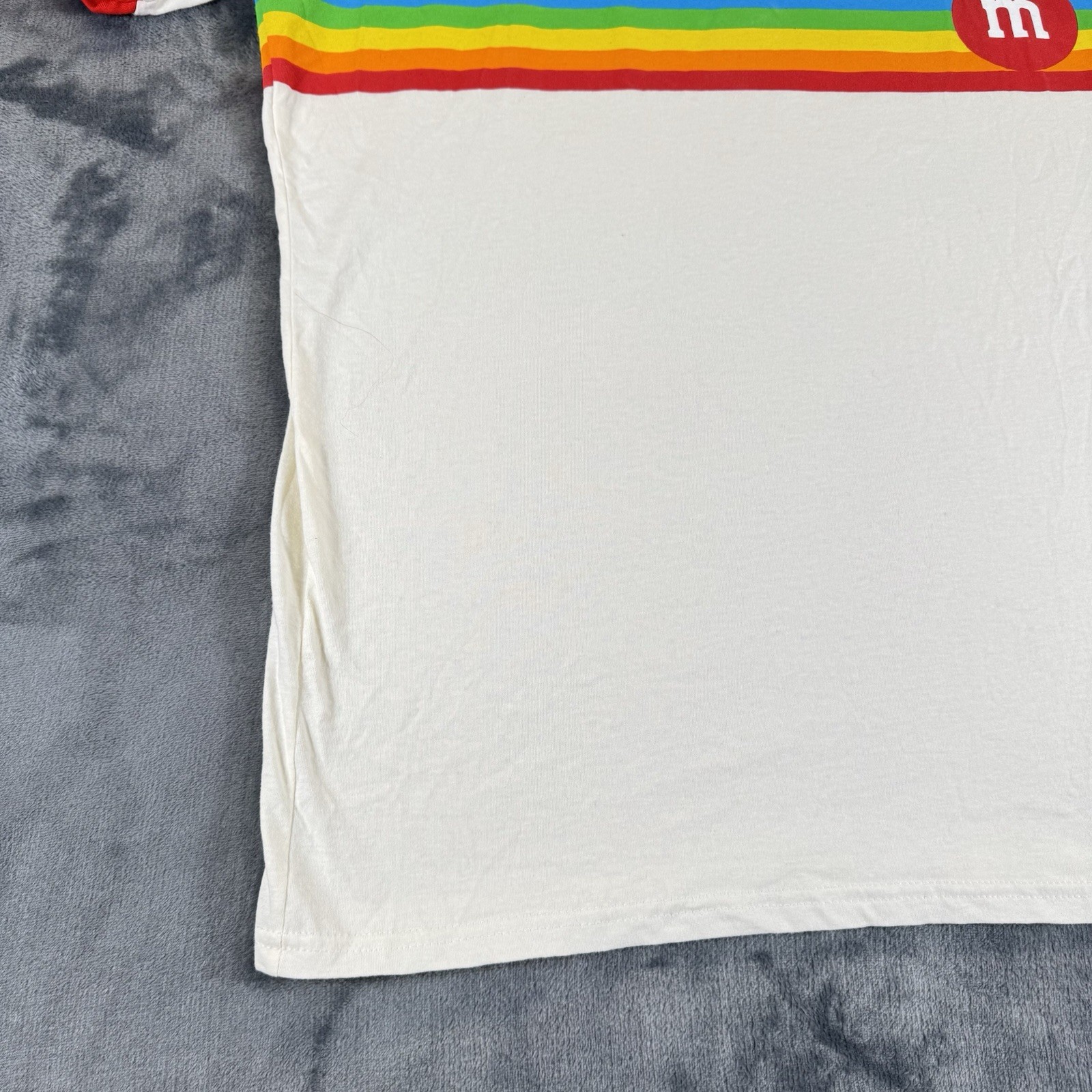 M&Ms Sz L Mars Candy Ringer T-shirt Pride Month Rainbow Retro Style Colorful gallery