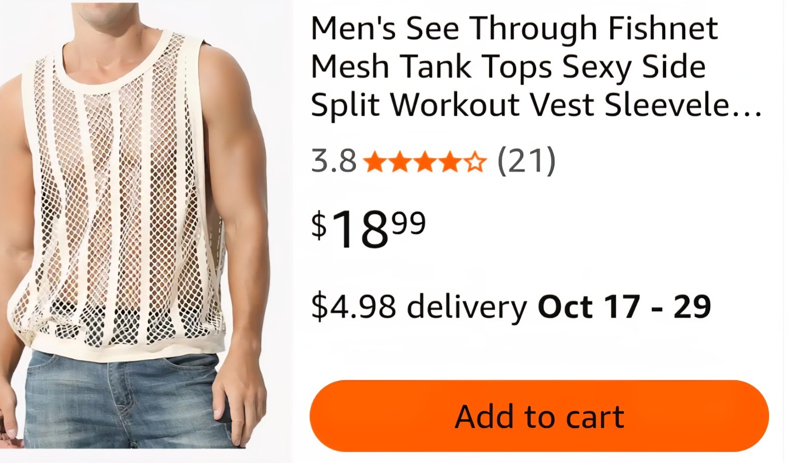 Sexy Men's T-Shirt Mesh Fishnet Sleeveless Undershirt Muscle Hollow Out Tank Top gallery
