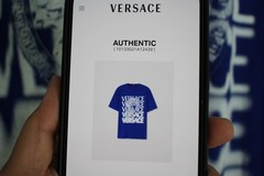 Versace Mens Medium Medusa Medallion Spell Out T-Shirt H1012