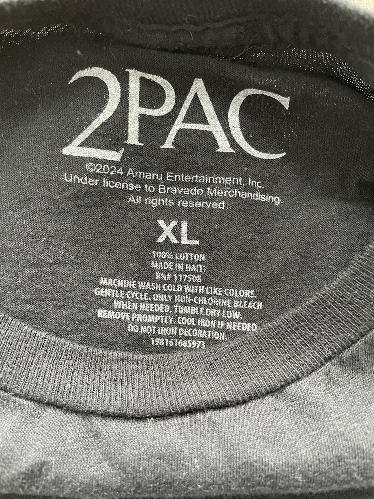 Tupac Shakur 2Pac XL T-Shirt Official Rapper Hip Hop 90s Black Tee Shirt gallery