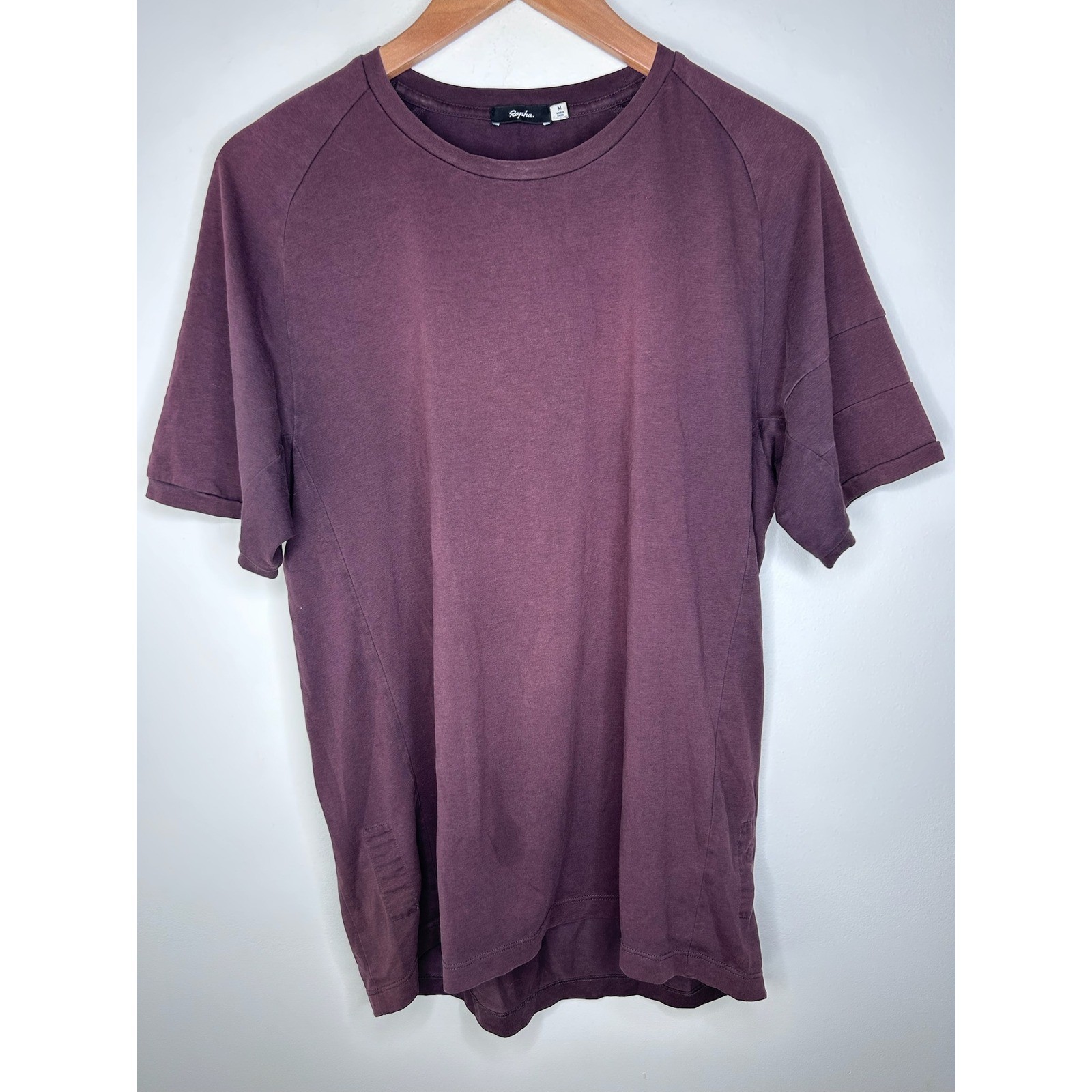 Rapha Mens Quick Drying Cotton Blend T-Shirt Burgundy Size M Cycyling Athletic gallery