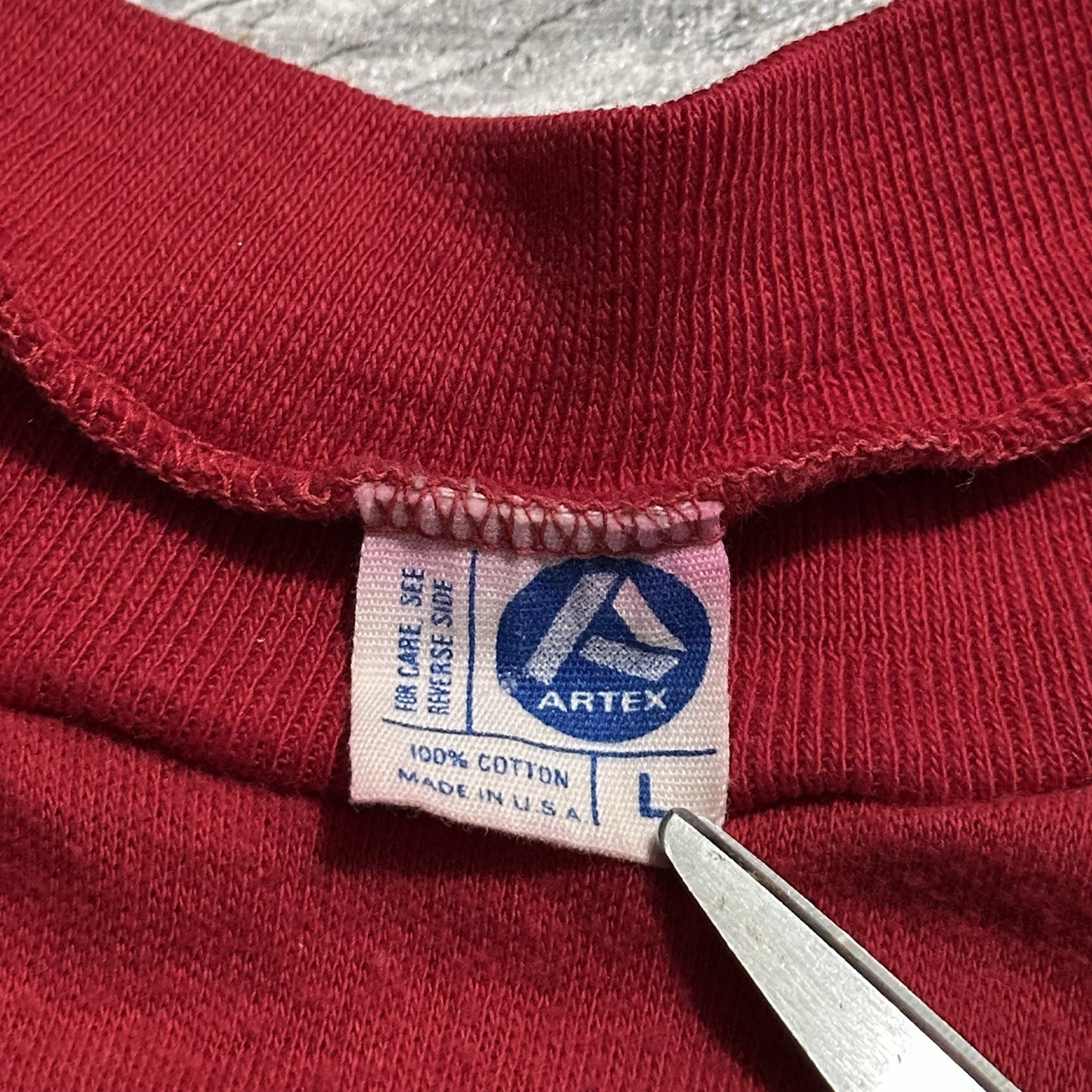 True Vintage 70s USC Trojans Football Raglan Red Shirt Men’s Large gallery