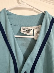 Nostalgic Vintage Tunes Men’s Baseball Jersey Shirt Blue, Bugs Bunny & Friends
