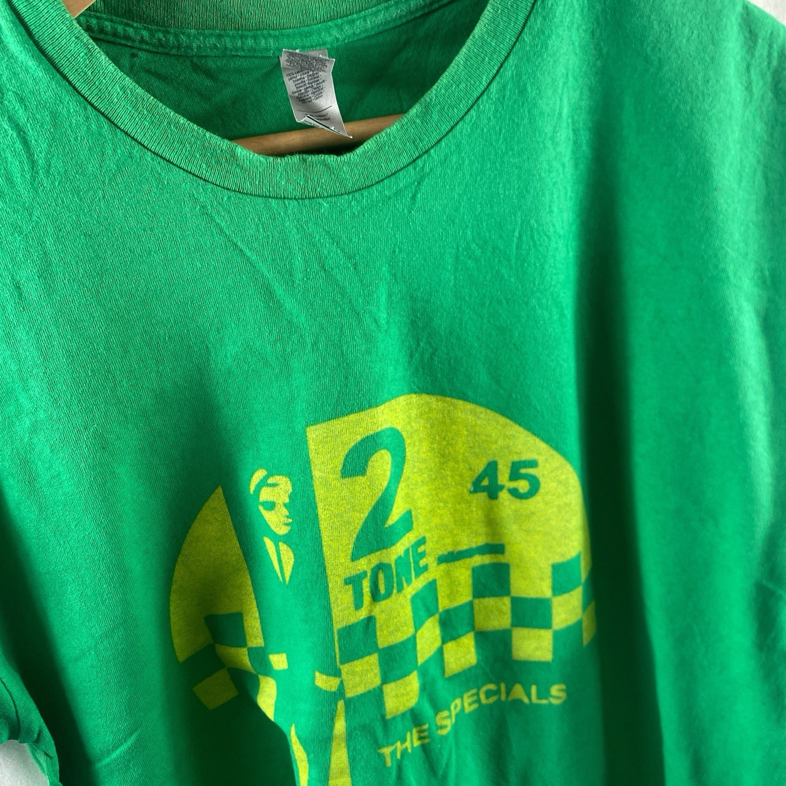 The Specials 2 Tone T Shirt L Size Large Green 45 RPM Records Crew Neck gallery