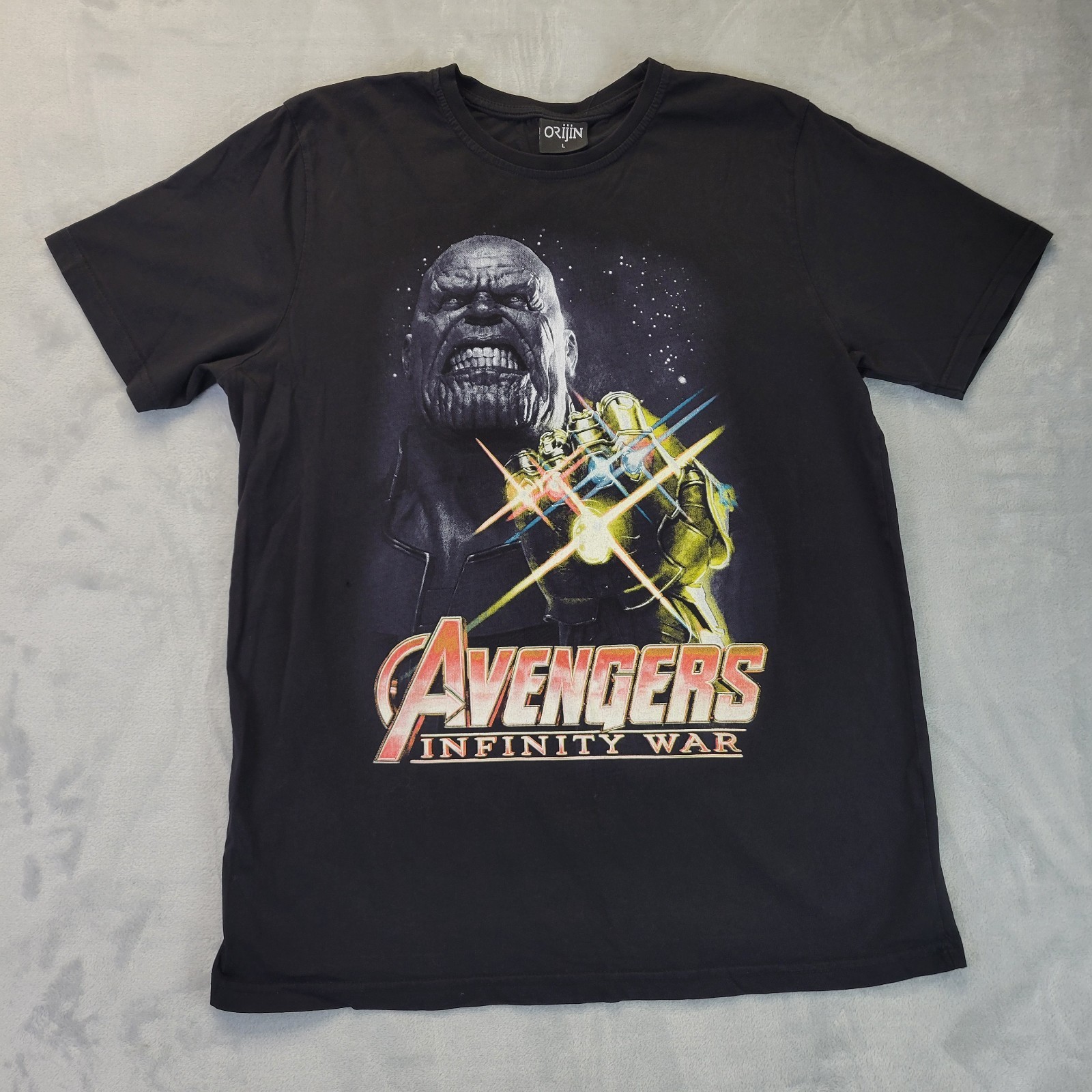 Orijin Avengers T-Shirt Men L Infinity War Thanos Marvel Comics Movie Film Large gallery