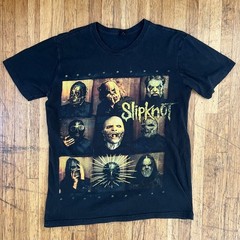 Slipknot Grid Mask & Skull Nonagram T-Shirt small