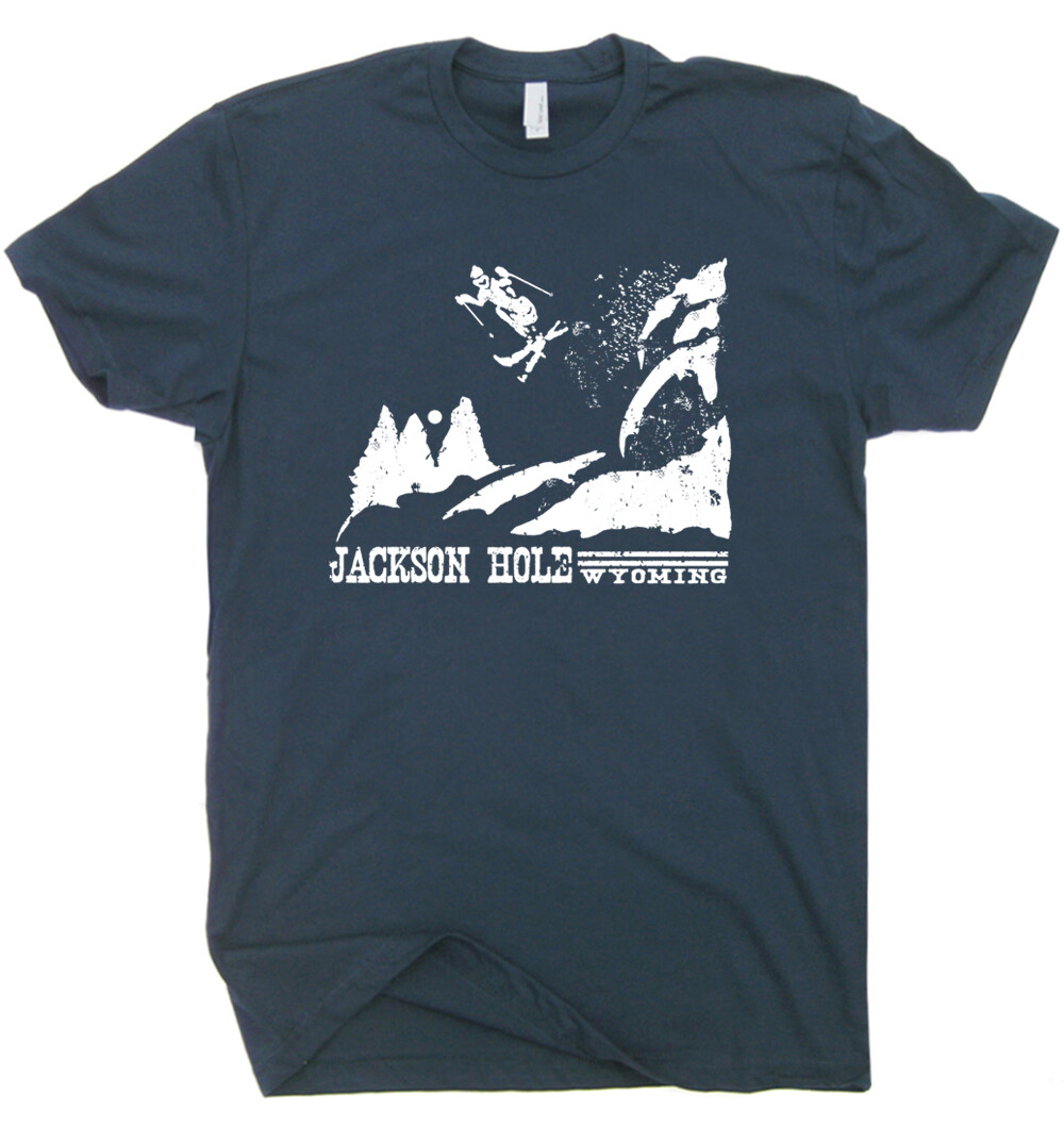 Ski Jackson Hole T Shirt Wyoming T Shirt Vintage Skiing T Shirt Men Women Kids gallery