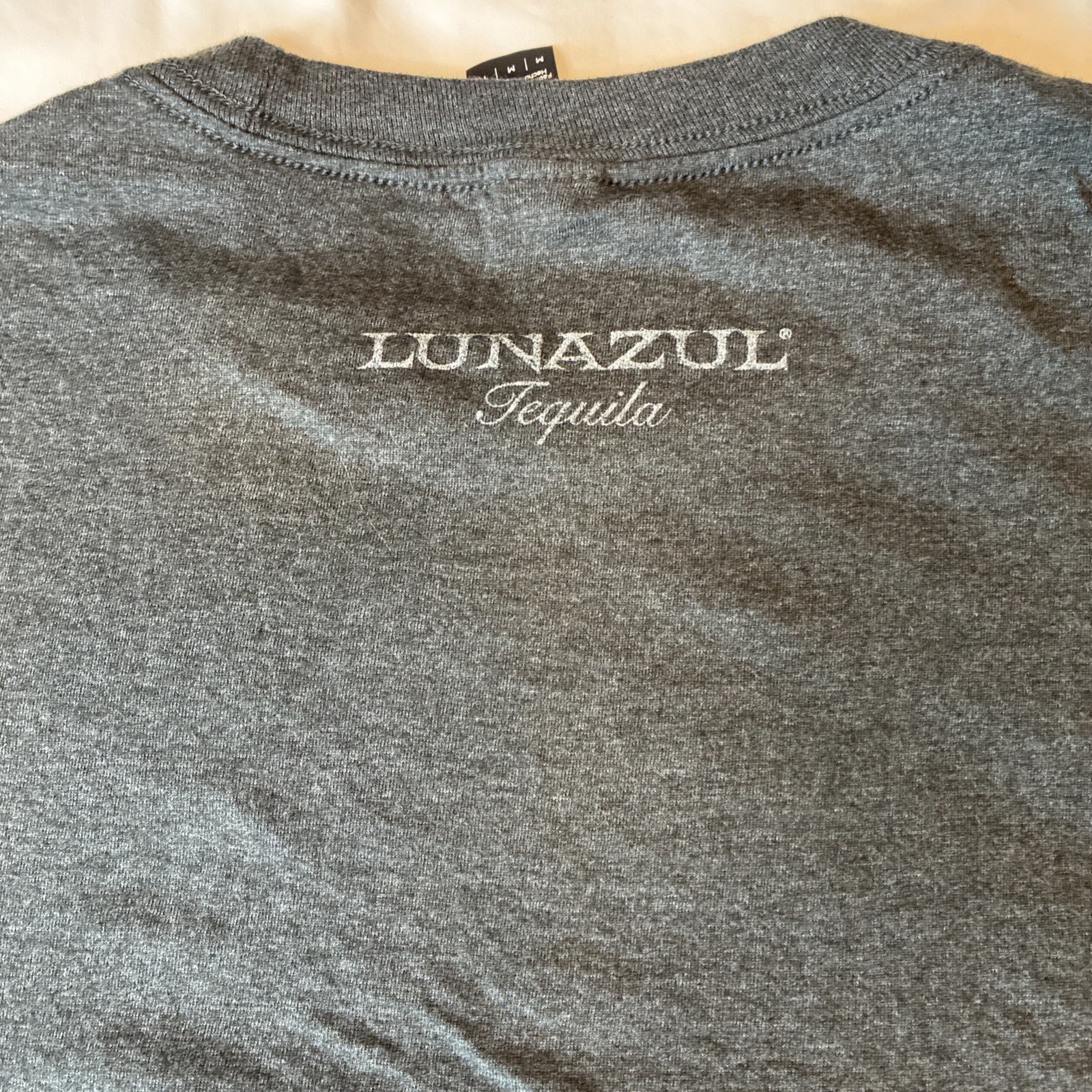 Lunazul Tequila T-shirt Men's Medium Stretch Cotton Dark Gray NWOT gallery